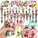 OBUSATT 72 PCS Winter Christmas 4 in 1 MultiColor Ballpoint Pen Party Favor Gift 24 Retractable Ballpoint Pens 24 Christmas Snowman Elk Santa Claus Cards with Storage Bags Bulk for Xmas Office Party Supplies - Image 2