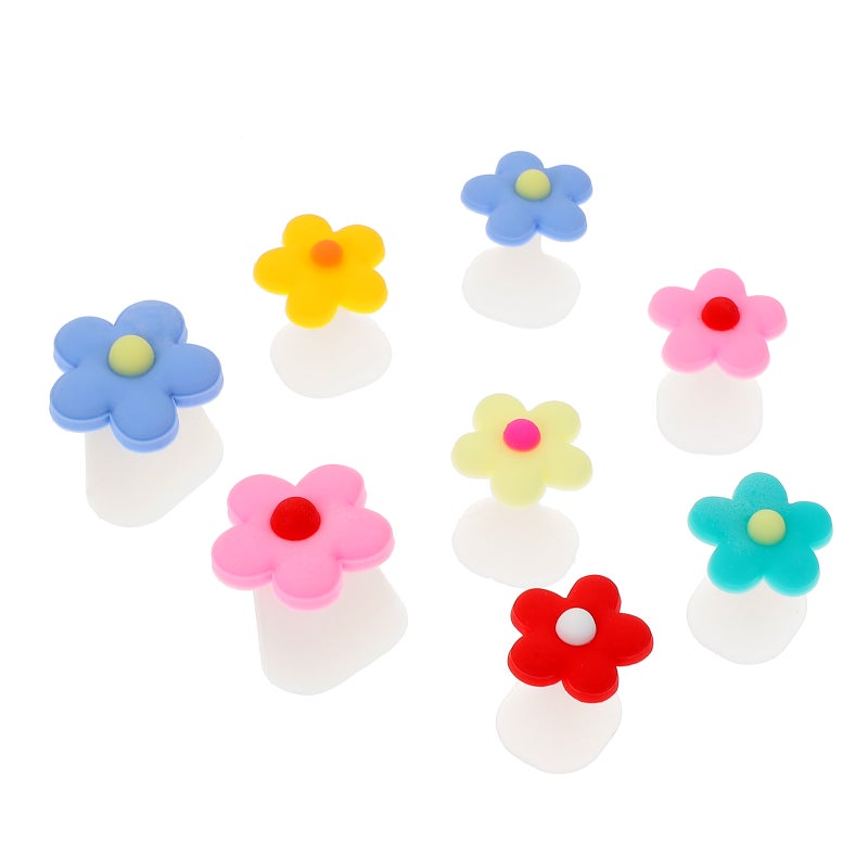 16 Pcs Practical Manicure Silicone Toe Separator Toe Divider Ornament for Salon (Random Flower) - Image 4