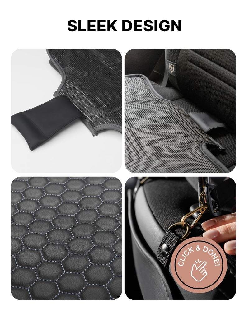 Owleys Premium Leather Car Seat Protector for Child Car Seat Cover from Dirt Scratches - Infant Car Seat Protector for Back Seat/Front Booster Seat Protector Under Baby Car Seat Waterproof 1pc Black - Image 3