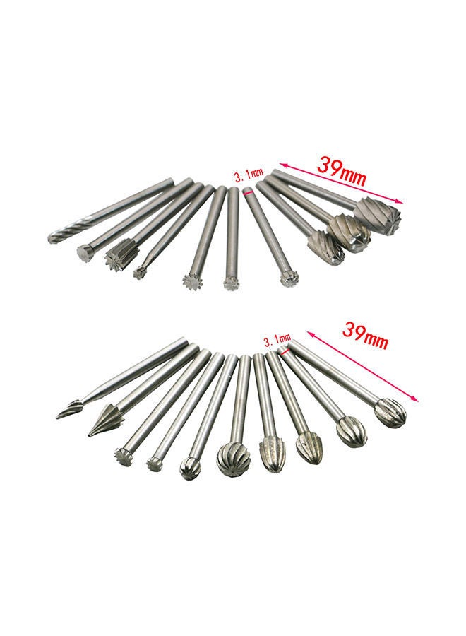 NIBEMINENT 20-Piece Shank Hss Rotary Routing Bit Set silver 2*10*6centimeter  - Image 3