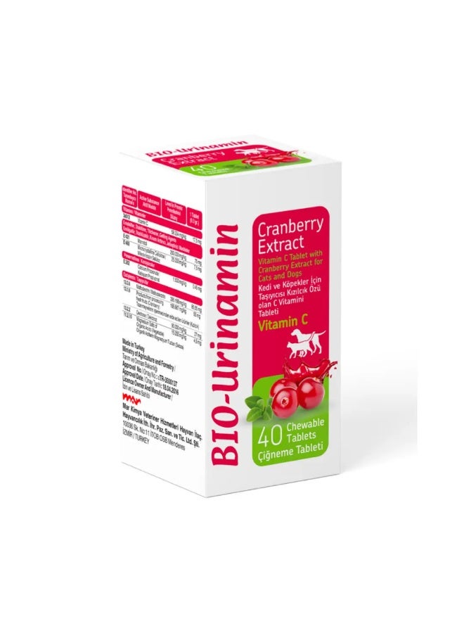 BIO PETACTIVE BIO URINAMIN 40TABS