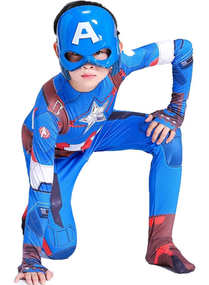 VUCATIN Cosplay Costume Set 3D Style Superhero Cosplay Full Body Bodysuit Spandex Jumpsuit for Kids Cosplay Dress Up - Image 1