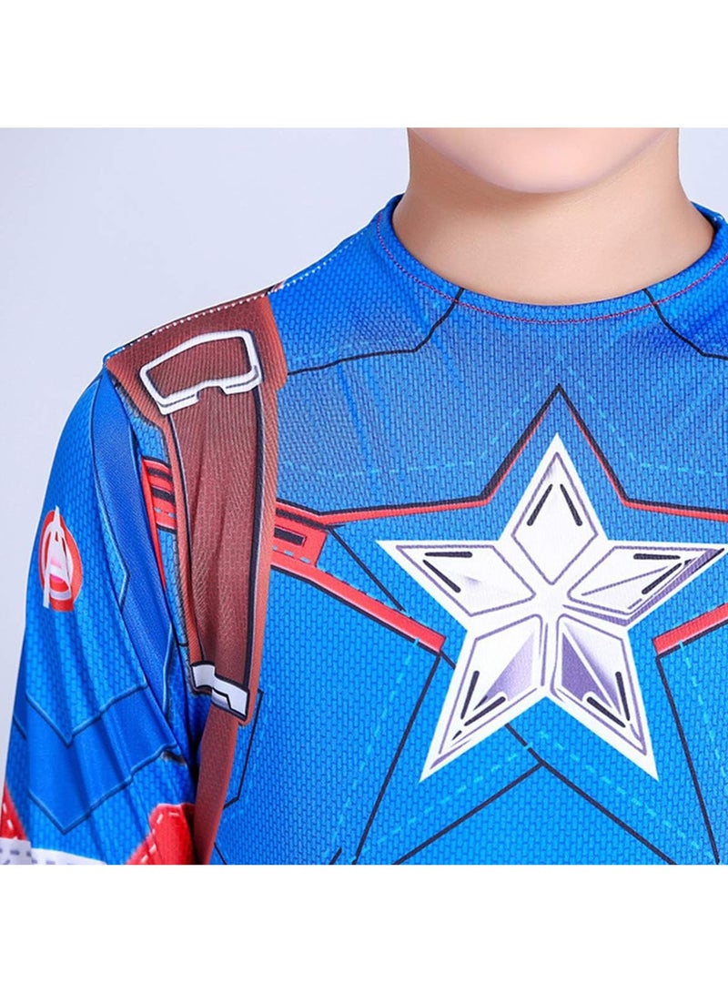 VUCATIN Cosplay Costume Set 3D Style Superhero Cosplay Full Body Bodysuit Spandex Jumpsuit for Kids Cosplay Dress Up - Image 4