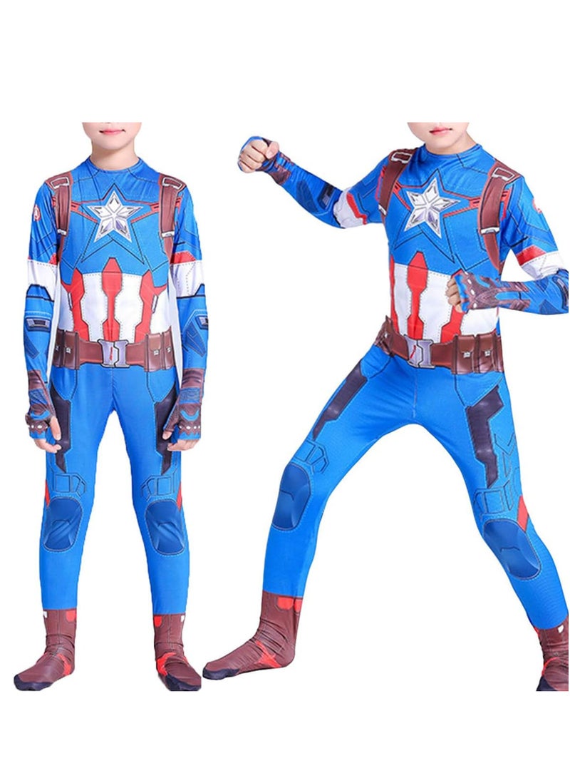 VUCATIN Cosplay Costume Set 3D Style Superhero Cosplay Full Body Bodysuit Spandex Jumpsuit for Kids Cosplay Dress Up - Image 2