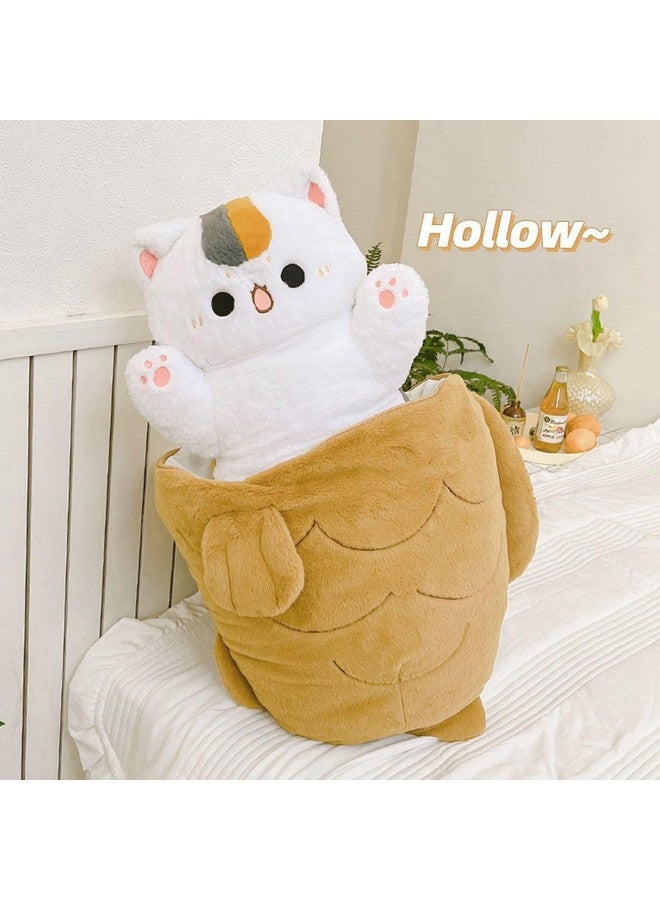 Ditucu 11.8 inch Taiyaki Cat Plush Pillow Cute Kitten Inside Fish 2 in 1 Soft Stuffed Animal Plushies Toys with Outfit Sleeping Doll Gifts for Girls Boys - Image 3