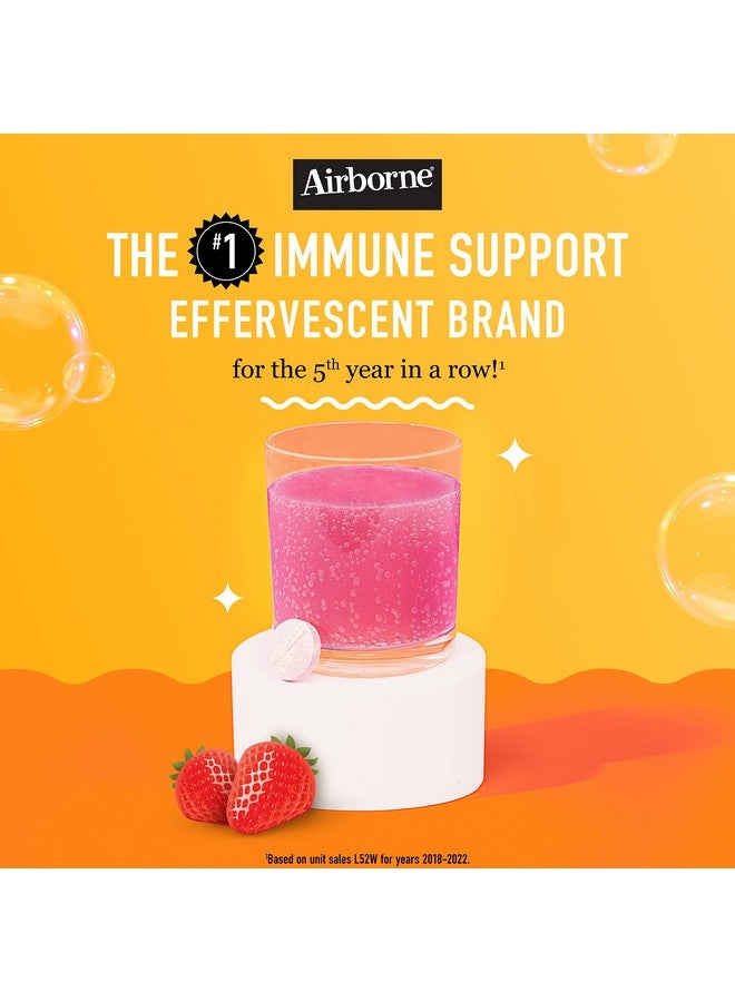 Airborne 1000Mg Vitamin C With Zinc Sugar Free Effervescent Tablets Immune Support Supplement With Powerful Antioxidants Vitamins A C & E 30 Fizzy Drink Tablets Very Berry Flavor - Image 3