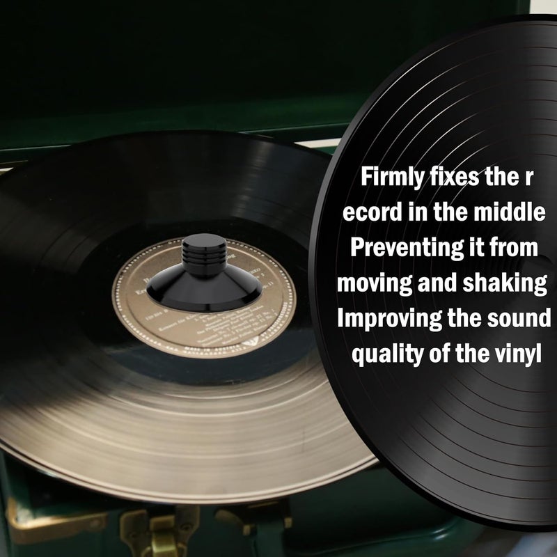 Preffair Audiophile Record Weight Stabilizer 124G/4.3OZ Aluminum Turntable Weight Vibration Reducer with Protective Soft Pad for HiFi LP Record Player, Eliminate Vinyl Disc Vibration. (Black) - Image 5