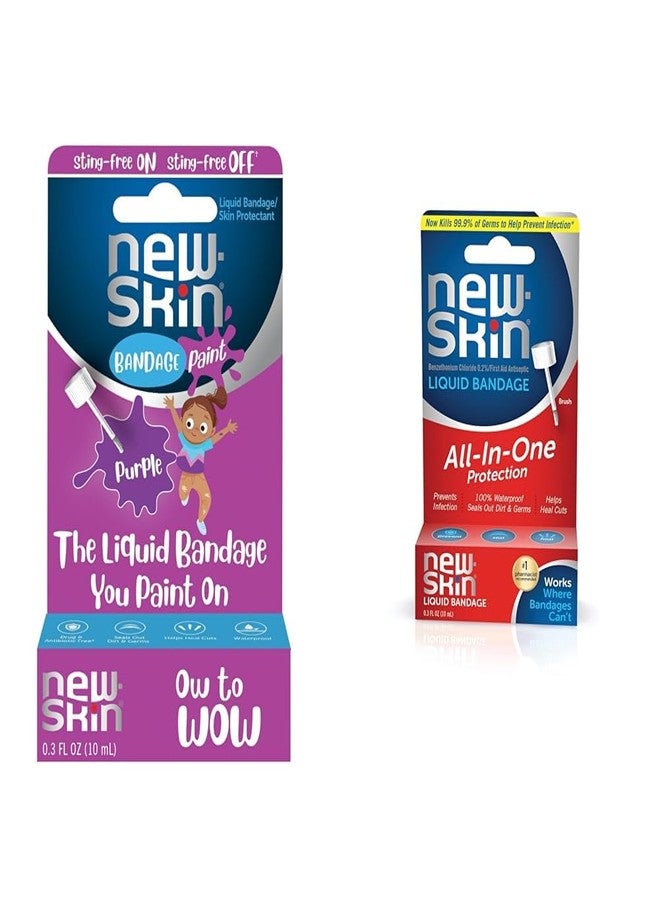 NEW-SKIN Kids Liquid Bandage Paint and Liquid Bandage for Cuts Bundle, 0.3 Ounce - Image 1