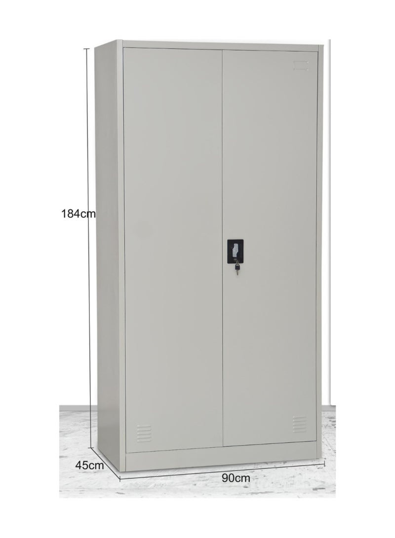 كستم ديكو خزانة ملفات معدنية فولاذية مزودة بقفل مفتاح وأرفف قابلة للتعديل | خزانة تخزين مكتبية شديدة التحمل للملفات والمستندات | رمادي - Image 3