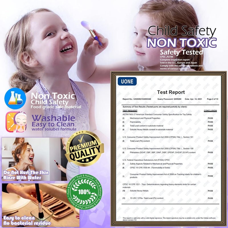 ROKKES Kids Makeup Kit for Girl Toys - Toys for Girls Makeup Girls Princess Gift Non Toxic Toddlers Cosmetic Kits,Child Play Makeup Toys for Girls, Age 4-10Year Old Children Gift - Image 3