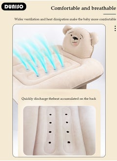 DUNISO Inflatable Toddler Travel Bed, Portable Airplane Baby Travel Bed,Inflatable Airplane Bed for Kids, Baby Travel Airplane Bed, Kids Airplane Bed, Hand Pump, Seat Belt and Carry Bag Included  - Image 2