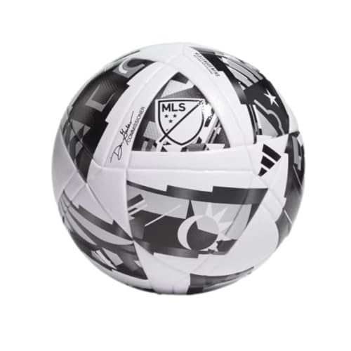 adidas MLS League Soccer Ball, Black/Gold Metallic/White, Small, 5 - Image 1