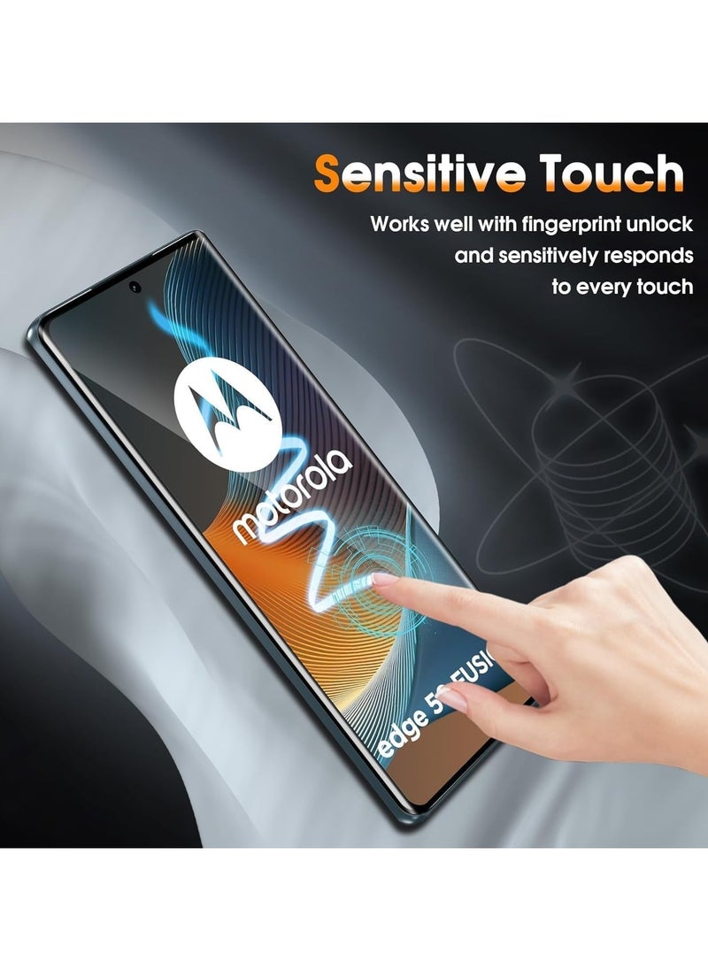 General - [2 Pack] Tempered Glass for Motorola Edge 50 Fusion 5G Screen Protector, 9H Hardness HD Full Coverage Clear Scratch Resistant Bubble Free Fingerprint Resistant - Image 1