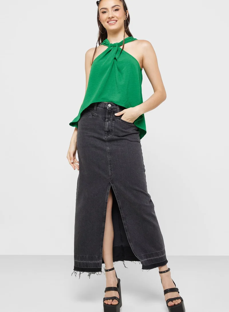 Ginger Cross Neck Halter Top