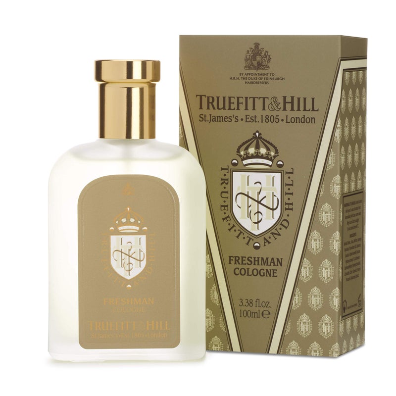 Truefitt & Hill Luxury Cologne - Freshman - Premium Long-Lasting Citrus and Bergamot Men's Fragrance Presented in a Beautifully Etched Traditional Atomizer Bottle - 3.38 oz. - Image 1