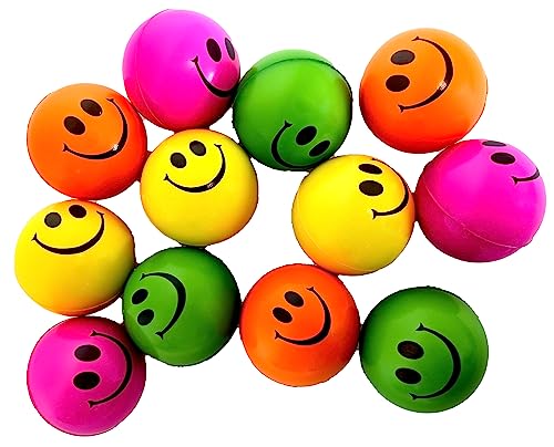 Dondor Smile Face Squishy Squashy Stress Balls 12 Piece Pack - Image 1