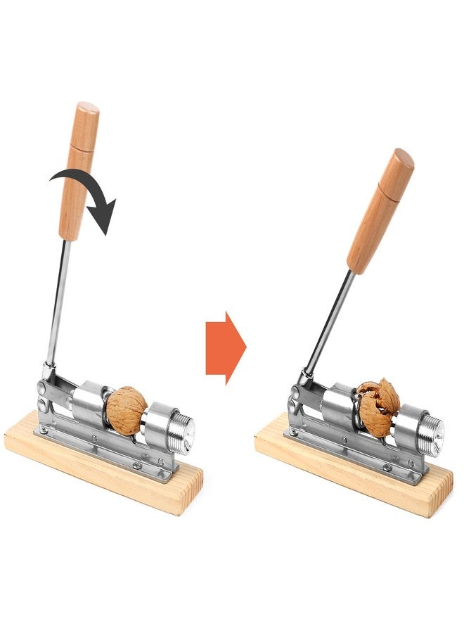 أنوينك كسارة جوز أنوينك شديدة التحمل، كسارة جوز البقان، كسارة جوز، كماشة، أداة فتح، قاعدة ومقبض خشبيان مكتبيان (محدثة) - Image 4