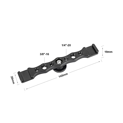 SZRIG Double End Shoe Mount Support Rail with 1/4" & 3/8" Thread Holes for Photo Studio - Image 2