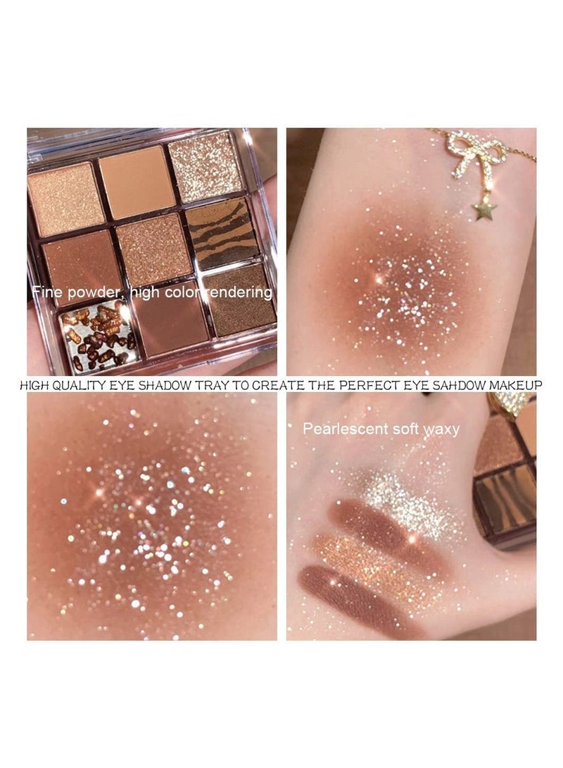 KASTWAVE Dark Brown Eyeshadow Palette, Copper Eyeshadow Glitter Brown Matte Shimmer Makeup Eyeshadow Pallet, Hazel Eyes Eyeshadow Palette, Smokey Eye Eyeshadow Palette Waterproof Long Lasting - Image 2