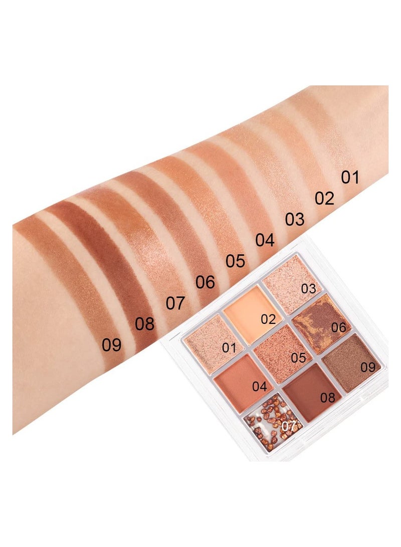 KASTWAVE Dark Brown Eyeshadow Palette, Copper Eyeshadow Glitter Brown Matte Shimmer Makeup Eyeshadow Pallet, Hazel Eyes Eyeshadow Palette, Smokey Eye Eyeshadow Palette Waterproof Long Lasting - Image 5