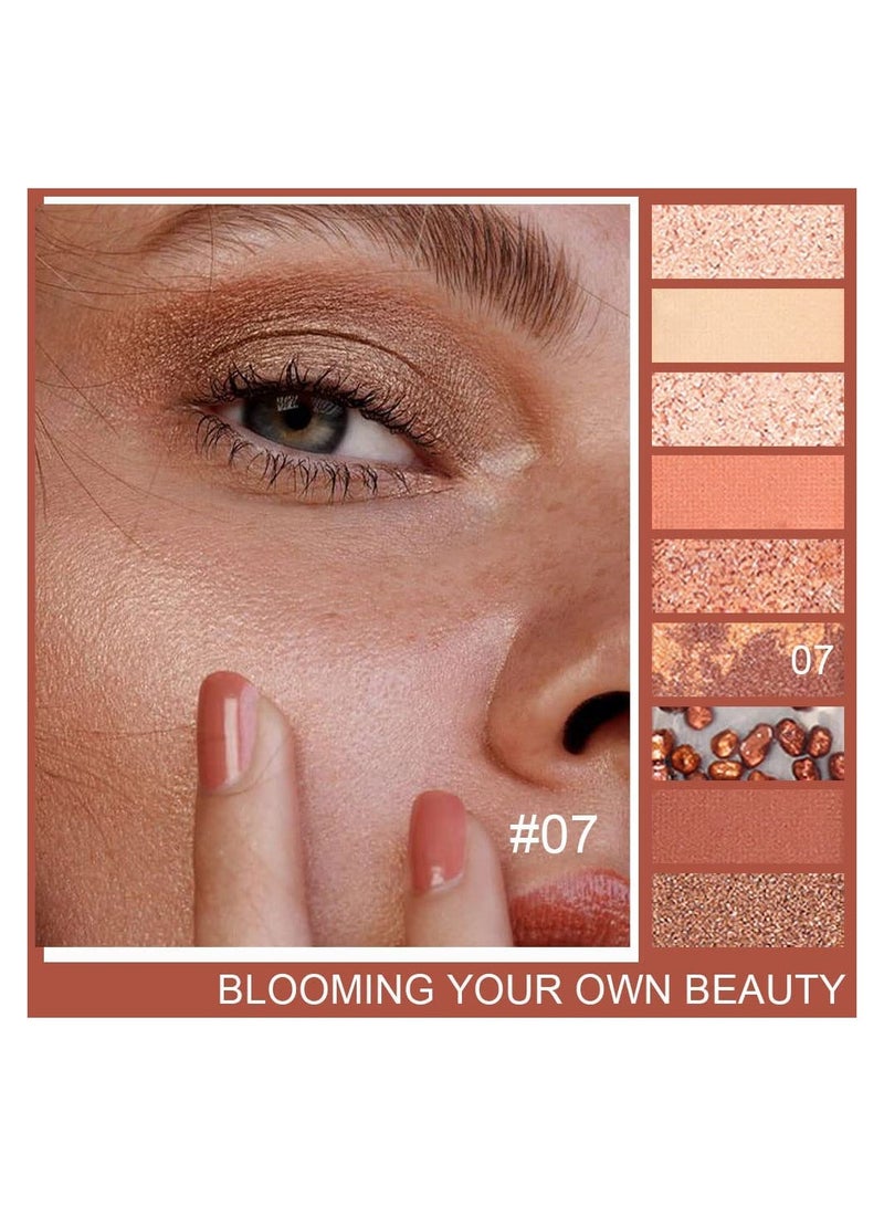 KASTWAVE Dark Brown Eyeshadow Palette, Copper Eyeshadow Glitter Brown Matte Shimmer Makeup Eyeshadow Pallet, Hazel Eyes Eyeshadow Palette, Smokey Eye Eyeshadow Palette Waterproof Long Lasting - Image 4
