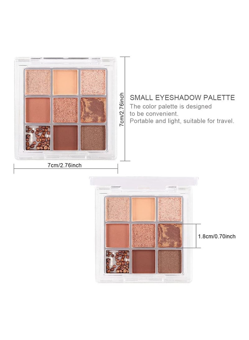 KASTWAVE Dark Brown Eyeshadow Palette, Copper Eyeshadow Glitter Brown Matte Shimmer Makeup Eyeshadow Pallet, Hazel Eyes Eyeshadow Palette, Smokey Eye Eyeshadow Palette Waterproof Long Lasting - Image 3
