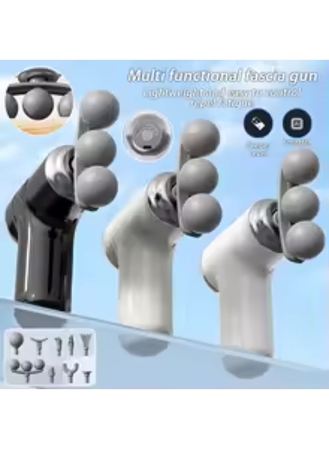 إيفا مسدس مساج بثلاثة رؤوس متعدد الوظائف مع مستويات متعددة لتدليك الاهتزاز للتأثير العميق ومدلك استرخاء العضلات - Image 1