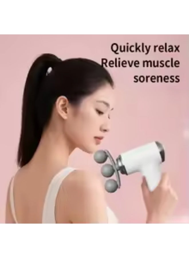 إيفا مسدس مساج بثلاثة رؤوس متعدد الوظائف مع مستويات متعددة لتدليك الاهتزاز للتأثير العميق ومدلك استرخاء العضلات - Image 3