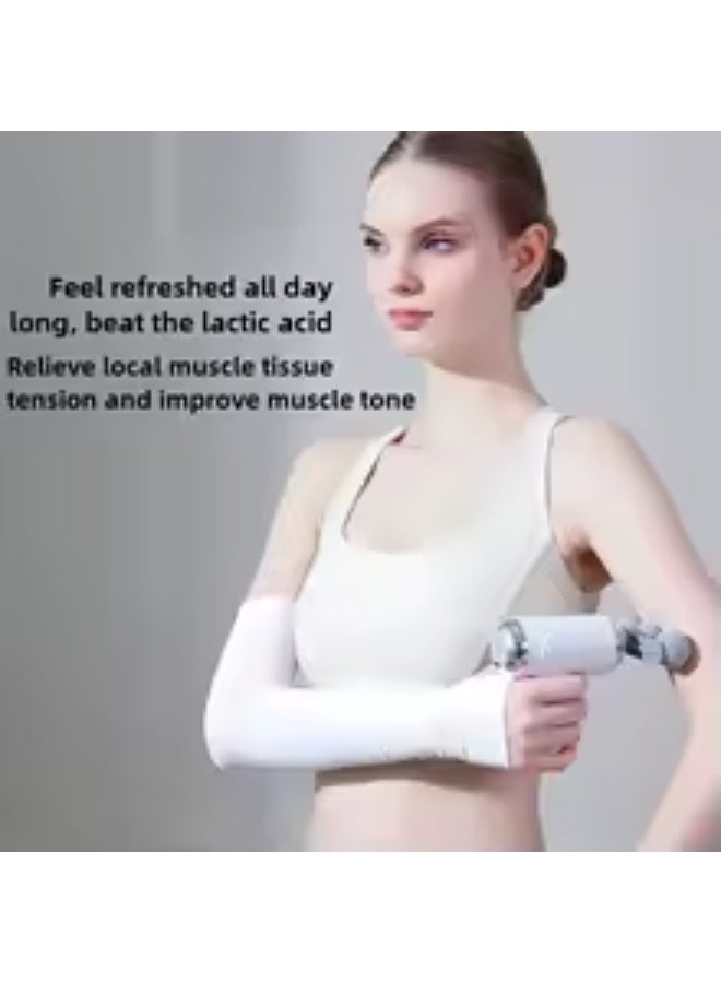 إيفا مسدس مساج بثلاثة رؤوس متعدد الوظائف مع مستويات متعددة لتدليك الاهتزاز للتأثير العميق ومدلك استرخاء العضلات - Image 4