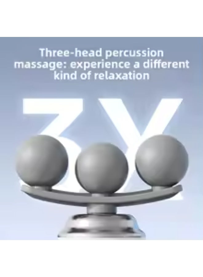إيفا مسدس مساج بثلاثة رؤوس متعدد الوظائف مع مستويات متعددة لتدليك الاهتزاز للتأثير العميق ومدلك استرخاء العضلات - Image 5