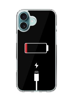 For iPhone 16 Plus Case [Compatible with MagSafe] Slim Magnetic cover Clear Phone Case - Battery Empty FP