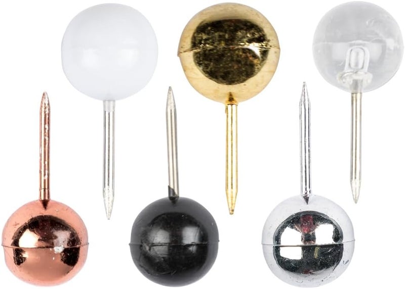 JAM Paper Colorful Push Pins - Round Head Map Thumb Tacks - Assorted Business Colors - 600/Pack - Image 3