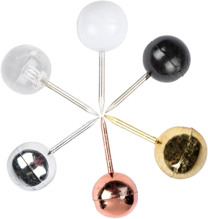 JAM Paper Colorful Push Pins - Round Head Map Thumb Tacks - Assorted Business Colors - 600/Pack - Image 4