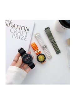 Generic Durable 20mm Nylon Sport Loop Band for Samsung Galaxy Watch 6 5 4 40mm 44mm/Watch Classic 42mm 43mm 46mm 47mm Woven Fabric Alpine Loop Sports Band From Ten Tech - orange  - Image 3