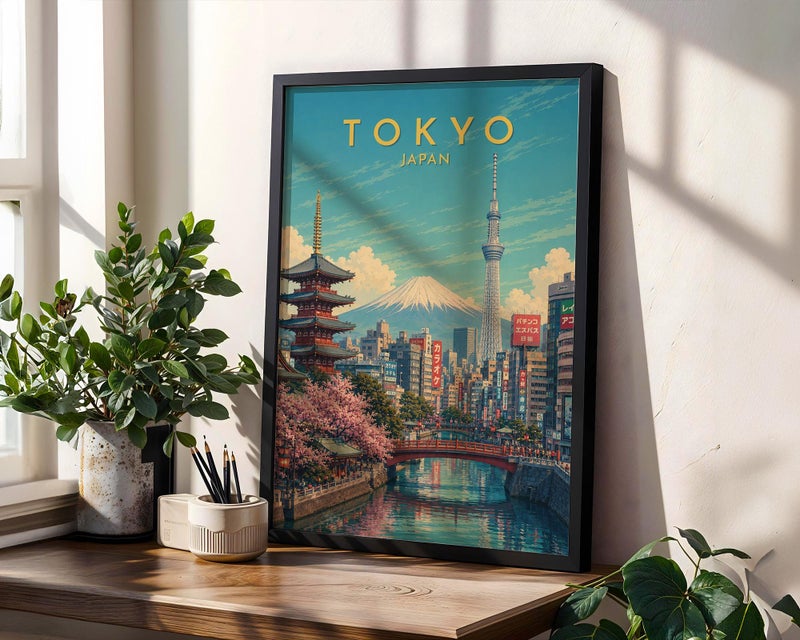 TNESSENTIAL Tokyo Poster, Tokyo Cityscape Wall Art, Japan Skyline Print, Urban Street Print, Travel Wall Decor - Image 2