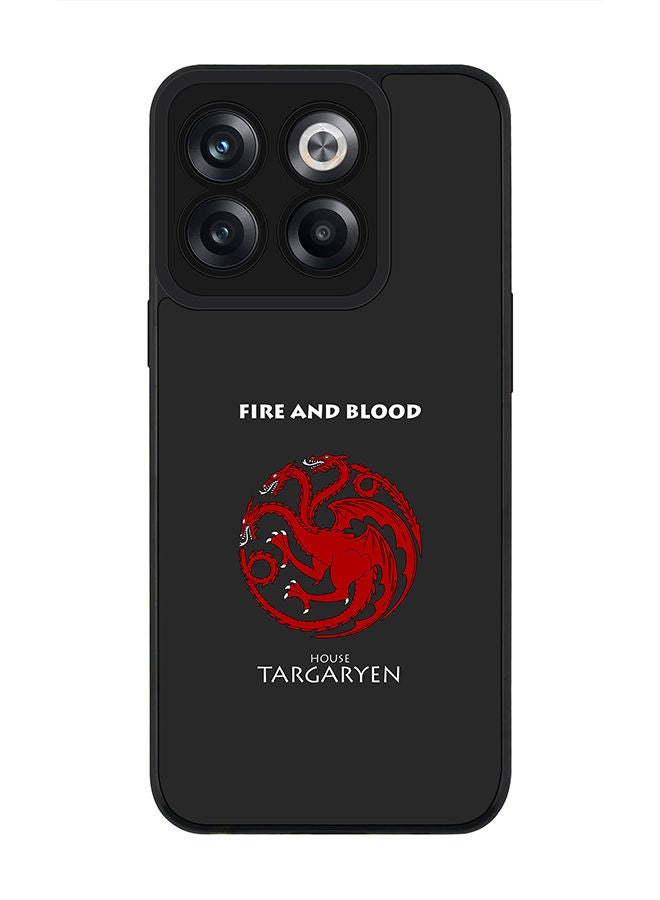 Stylizedd Rugged Black edge case for OnePlus 10T Slim fit Soft Case Flexible Rubber Edges Anti Drop TPU Gel Thin Cover - GOT House Targaryen - Image 1