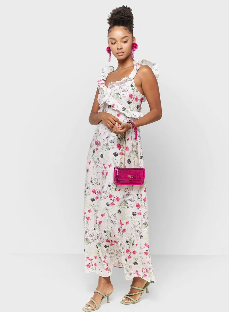 VERO MODA Floral Ruffle Maxi Dress