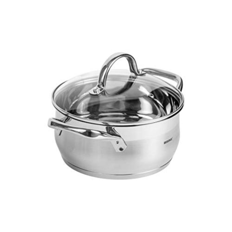 GOURMET CASSEROLE W LID 20CM 3LITRESTAINLESS STEEL INDUCTION BASE, BG6509 - Image 3