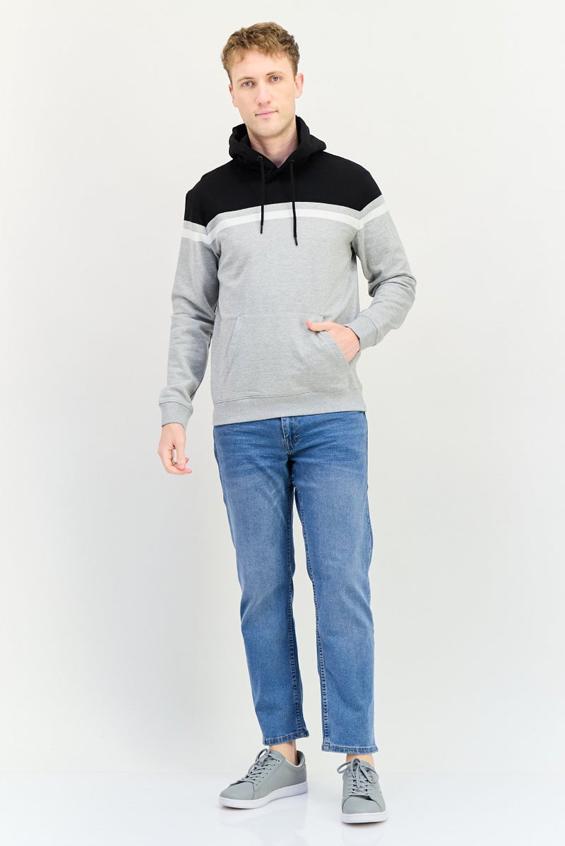 Celio Men Textured Long Sleeve Hoodie, Multicolor - Image 4