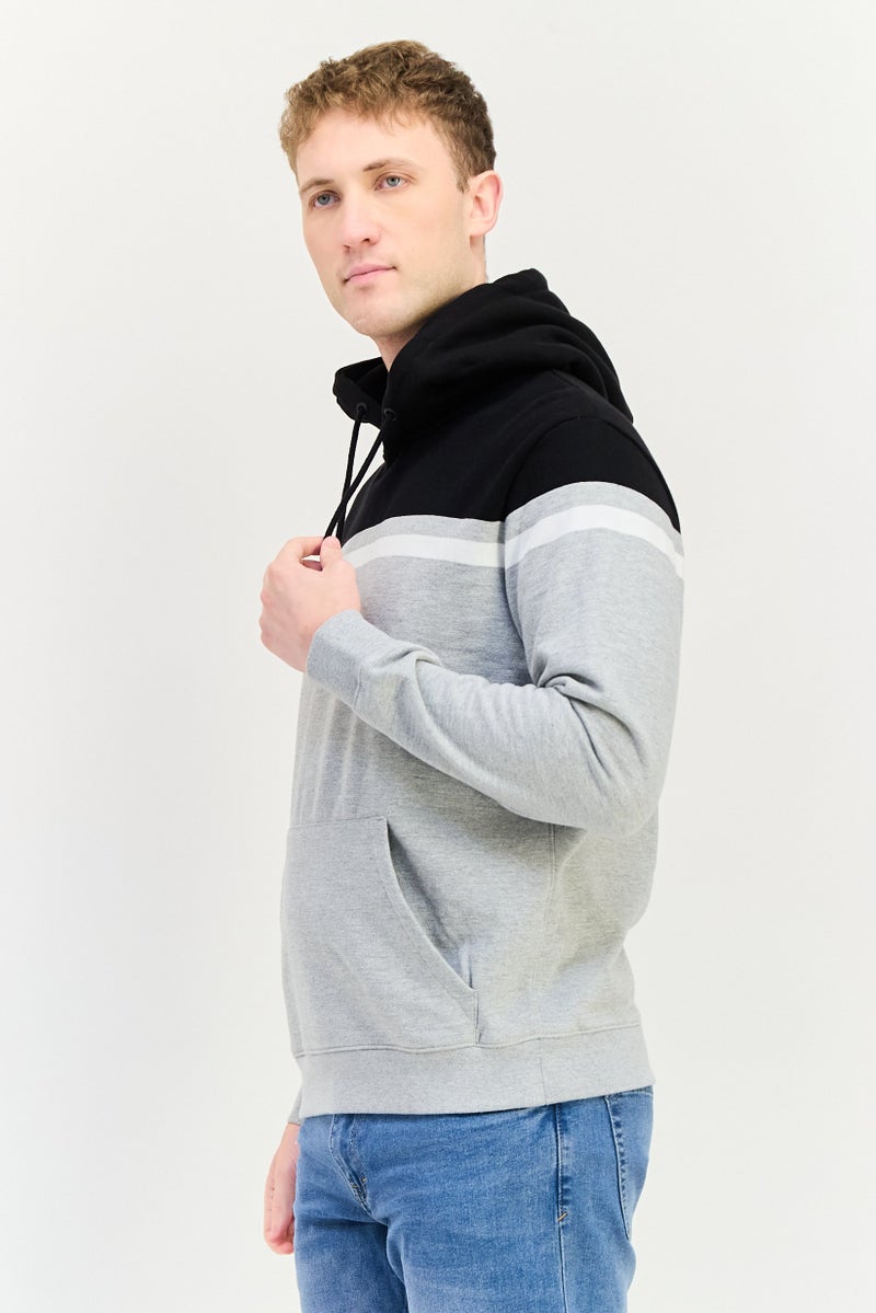 Celio Men Textured Long Sleeve Hoodie, Multicolor - Image 2