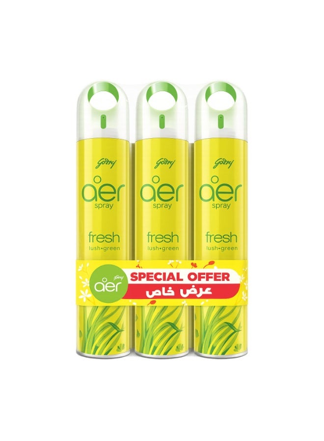 Godrej Aer Spray|Room Freshener For Home & Office|Fresh Lush Green, pack of 3 - Image 2