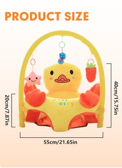 Soft Touch Baby Support Sofa Baby Sofa Chair Soft Plush Cartoon Animals Baby Sit Up Chair Learning to Sit Cushion Seats for Toddlers 3-24 Month Infant Sitting Chair Baby Sitting Chair Baby Seat  - Image 3