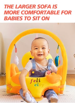 Soft Touch Baby Support Sofa Baby Sofa Chair Soft Plush Cartoon Animals Baby Sit Up Chair Learning to Sit Cushion Seats for Toddlers 3-24 Month Infant Sitting Chair Baby Sitting Chair Baby Seat  - Image 2