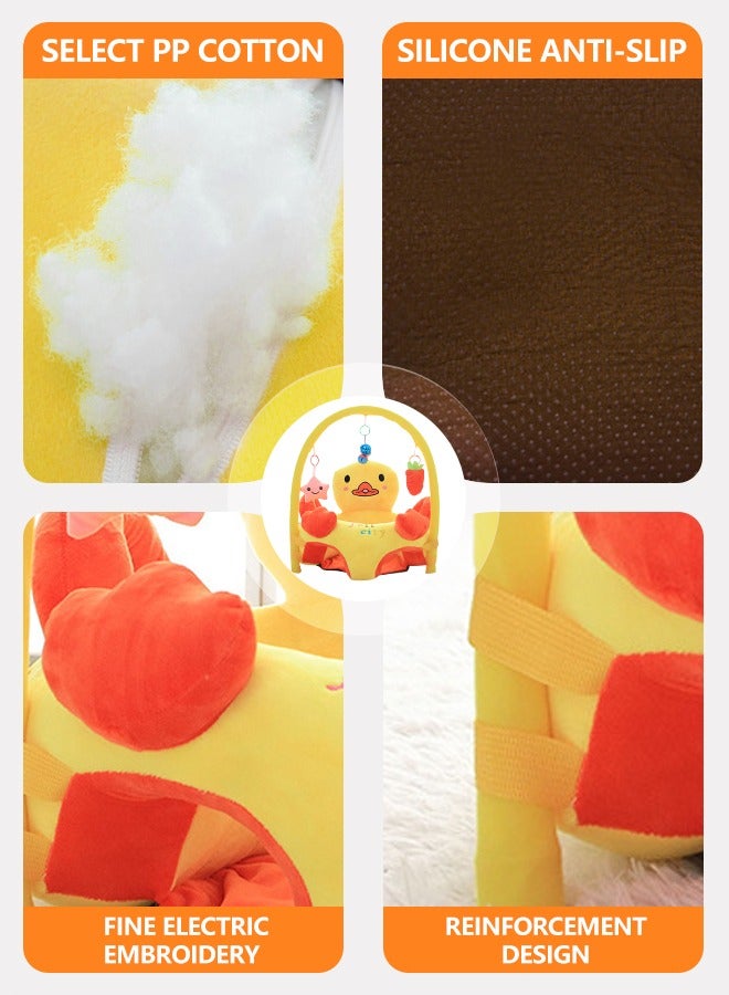 Soft Touch Baby Support Sofa Baby Sofa Chair Soft Plush Cartoon Animals Baby Sit Up Chair Learning to Sit Cushion Seats for Toddlers 3-24 Month Infant Sitting Chair Baby Sitting Chair Baby Seat  - Image 4