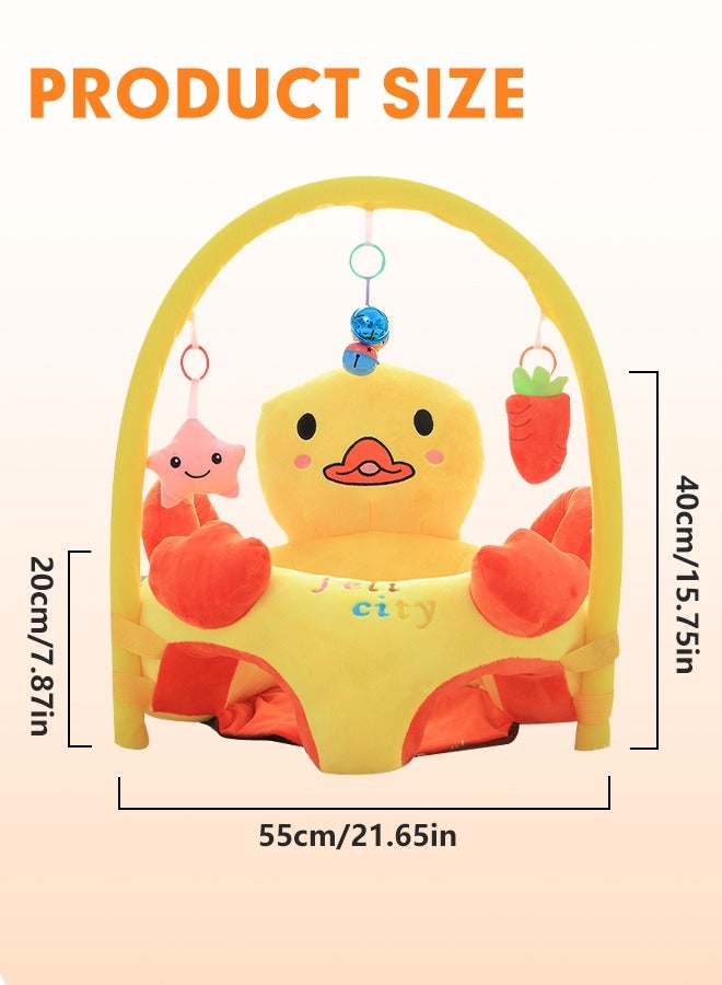 Soft Touch Baby Support Sofa Baby Sofa Chair Soft Plush Cartoon Animals Baby Sit Up Chair Learning to Sit Cushion Seats for Toddlers 3-24 Month Infant Sitting Chair Baby Sitting Chair Baby Seat  - Image 2