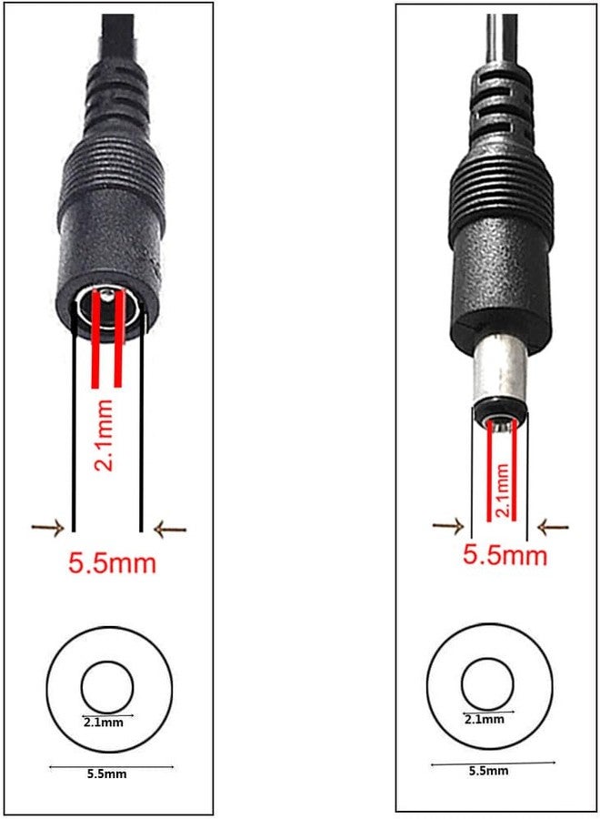 TronicsPros DC 12V-24V 6A LED Strip Dimmer Switch LED Tape Dimmer Controller PWM Inline Rotary Dimmer 5.5mm x 2.1mm DC Jack for SMD 5050 3528 2835 5630 LED Ribbon LED String Light, Black, 14.7" Long - Image 2