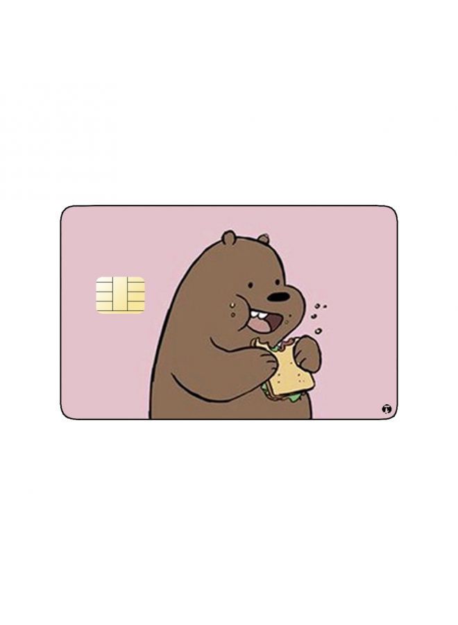 RKN PRINTED BANK CARD STICKER Animation Grizzly From We Bare Bears By Cartoon Network - Image 1