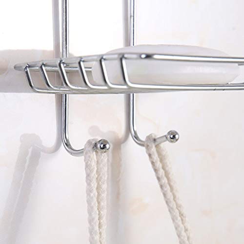 Vihax Soap Dishes Double Layers Adhesive Soap Holder Stainless Steel Shower Soap Holder Sponge Box for Bathroom/Kitchen/Tile Mounted 2 Tier (Double Layers) - Image 5