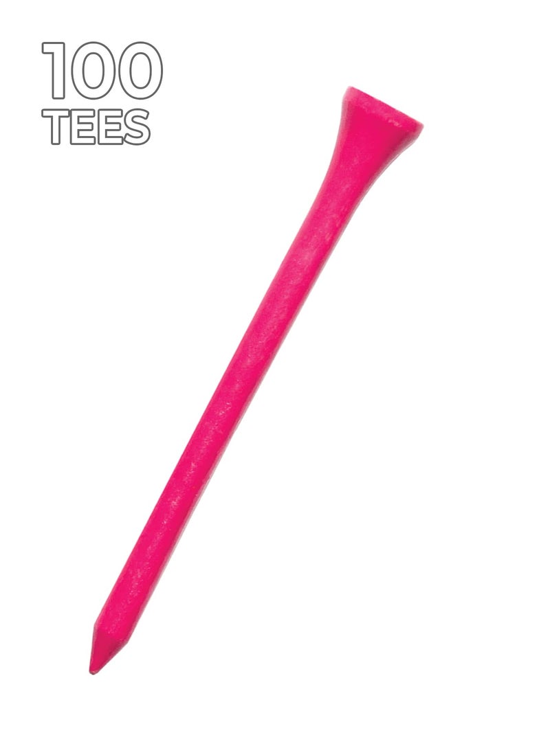 PRIDE GOLF TEE unisex adult 100 Count Bag Golf Tees, Citrus Pink, Count US - Image 2