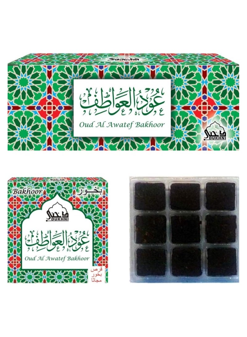 Dukhni Oud Al Awatef Bakhoor Celebration Pack (12 units of 9 pcs each)